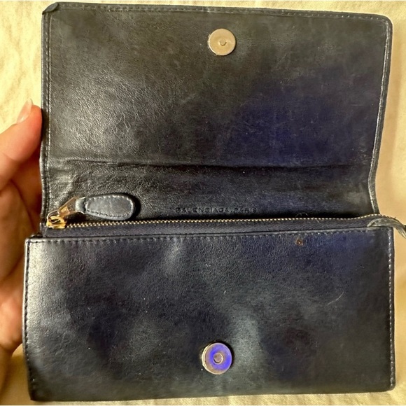 Balenciaga Navy Blue VGUC WALLET - Picture 2 of 6